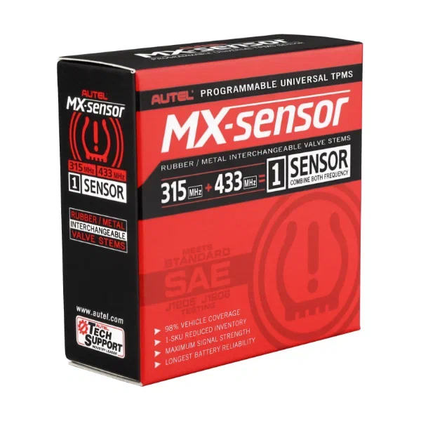 Датчик TPMS Autel MX-1 433МГц+315МГц, быстрофиксируемый, программируемый, универсальный, серебристый