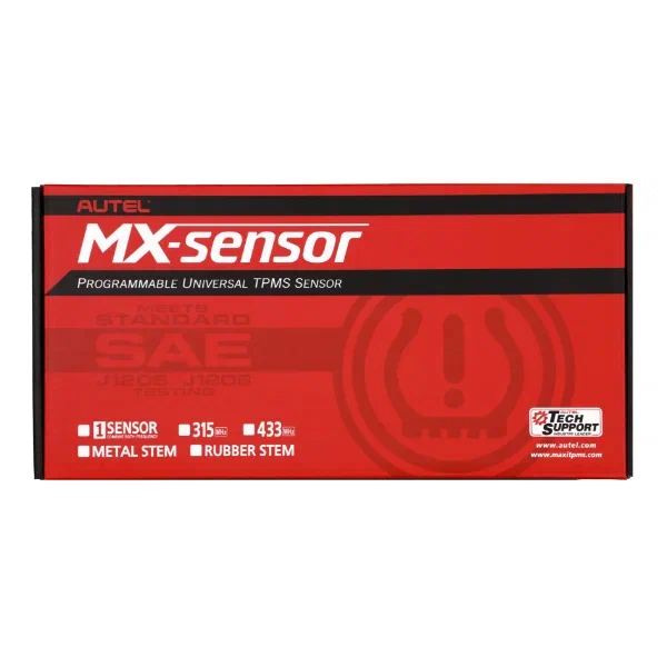 Датчик TPMS Autel MX-1 433МГц+315МГц, быстрофиксируемый, программируемый, универсальный, серебристый